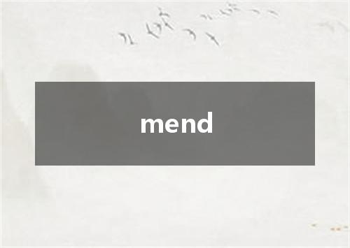 mend是什么意思