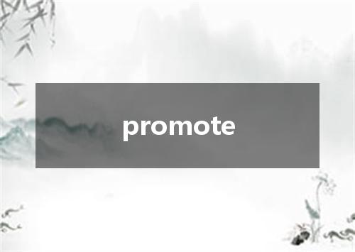 promote是什么意思