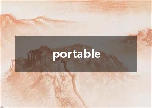 portable是什么意思