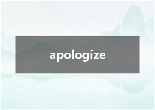 apologize是什么意思