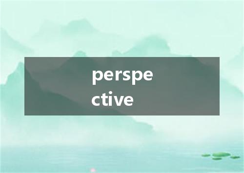 perspective是什么意思