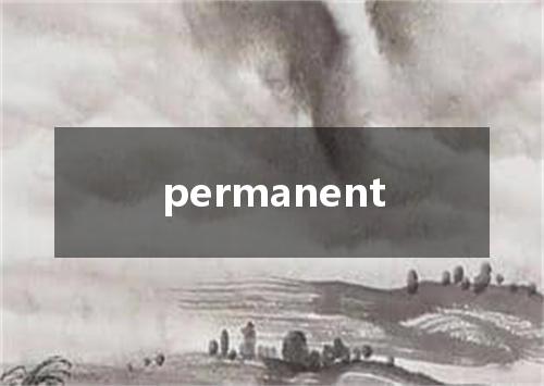 permanent是什么意思