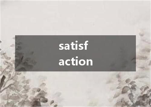 satisfaction是什么意思