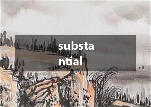substantial是什么意思