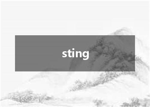sting是什么意思