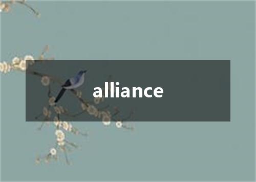 alliance是什么意思
