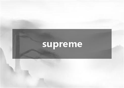 supreme是什么意思