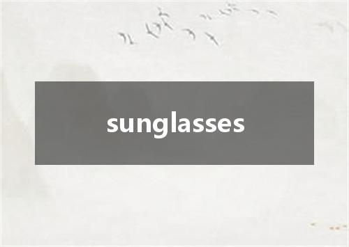 sunglasses是什么意思