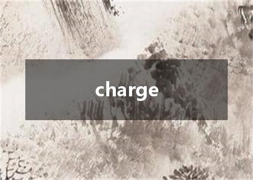 charge是什么意思