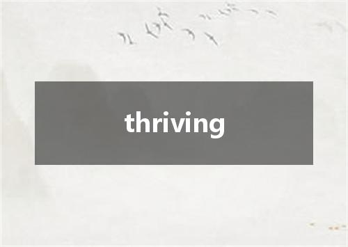 thriving是什么意思