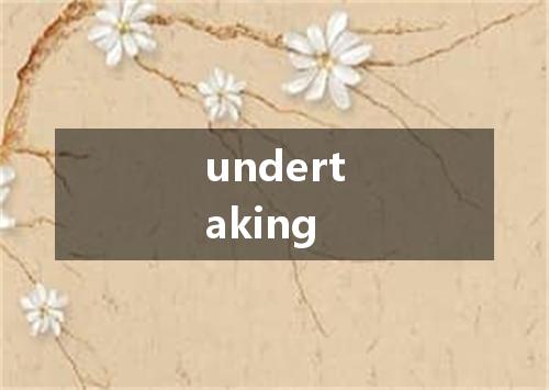 undertaking是什么意思