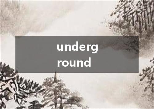 underground是什么意思