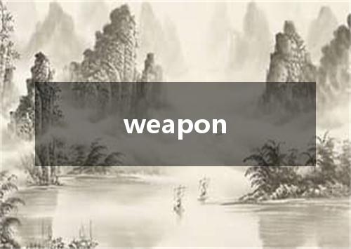 weapon是什么意思