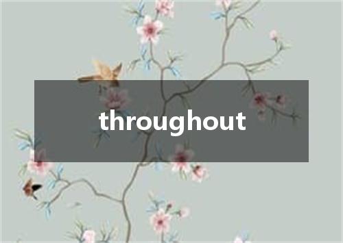 throughout是什么意思
