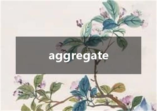 aggregate是什么意思