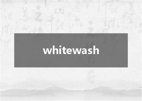whitewash是什么意思