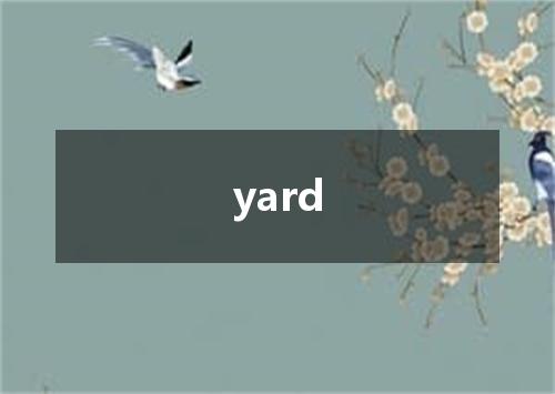 yard是什么意思