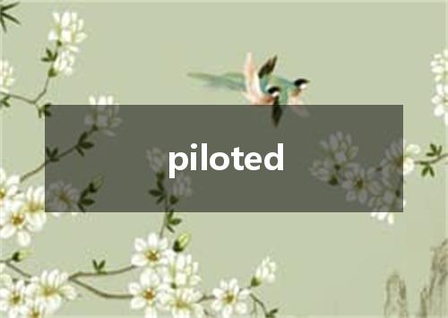 piloted是什么意思