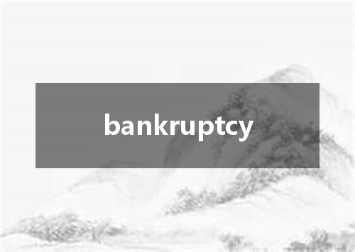 bankruptcy是什么意思