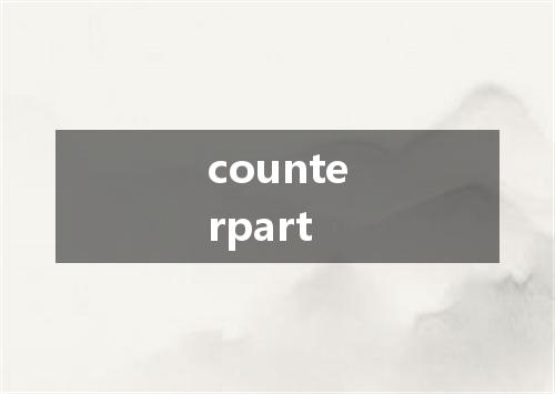 counterpart是什么意思
