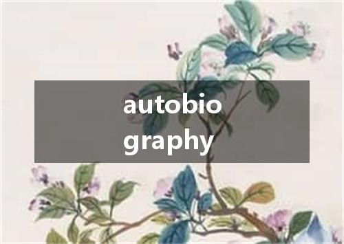 autobiography是什么意思