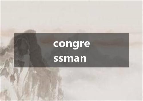 congressman是什么意思