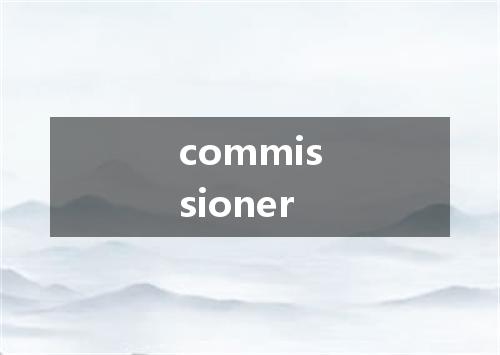 commissioner是什么意思