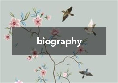 biography是什么意思