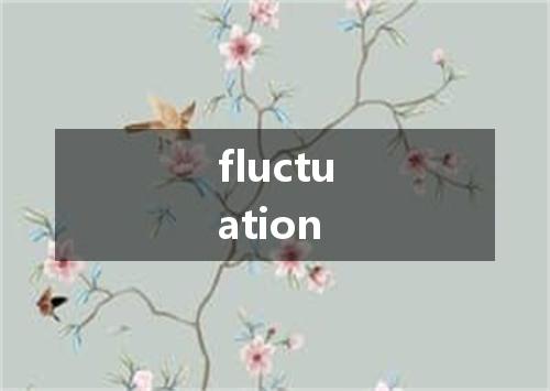 fluctuation是什么意思