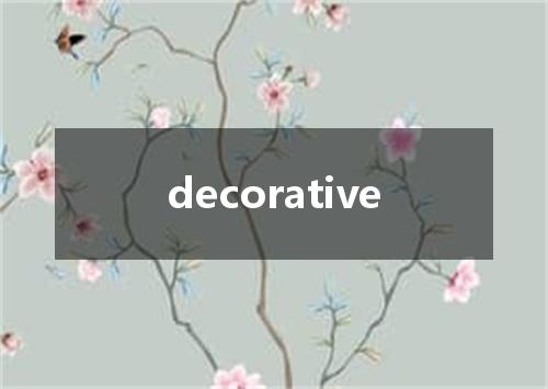decorative是什么意思