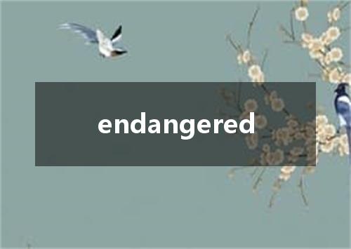 endangered是什么意思