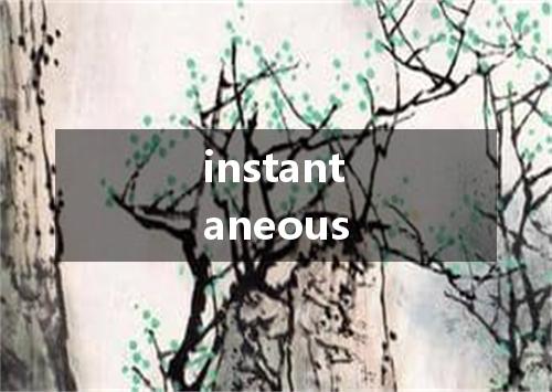 instantaneous是什么意思