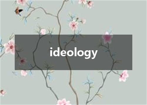 ideology是什么意思