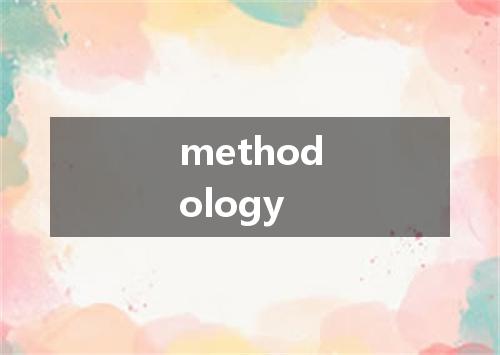 methodology是什么意思