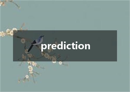 prediction是什么意思