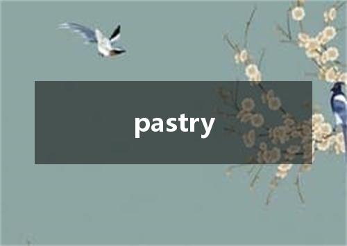 pastry是什么意思