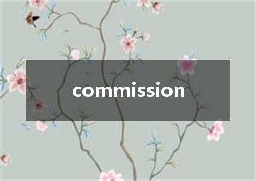 commission是什么意思