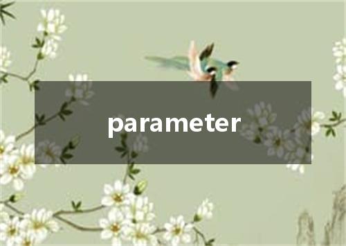 parameter是什么意思