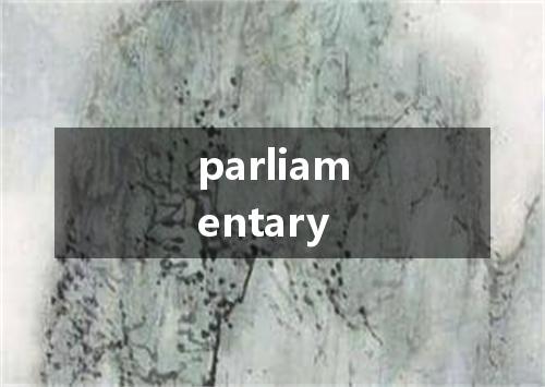 parliamentary是什么意思