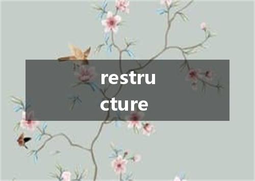 restructure是什么意思