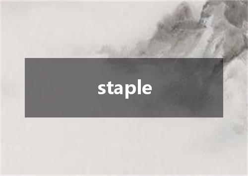staple是什么意思