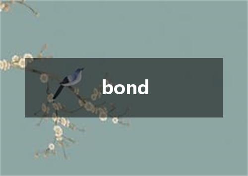 bond是什么意思