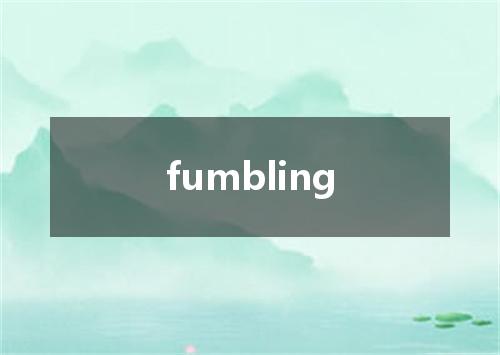 fumbling是什么意思