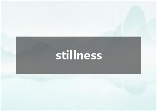 stillness是什么意思