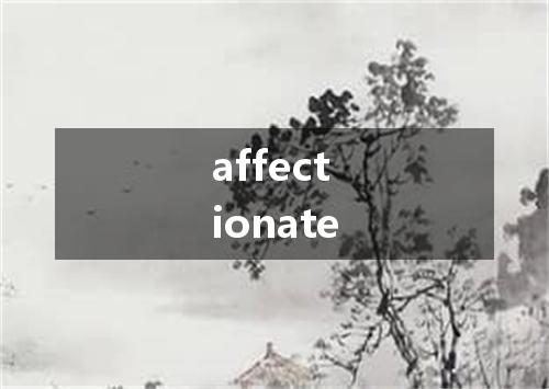 affectionate是什么意思