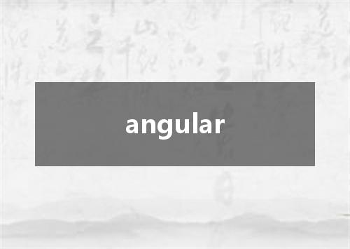 angular是什么意思