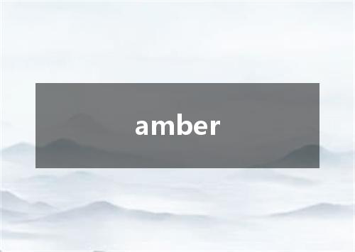 amber是什么意思