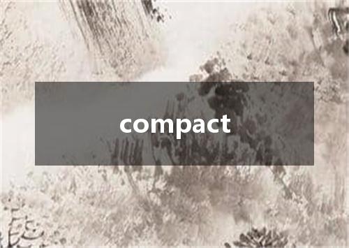 compact是什么意思