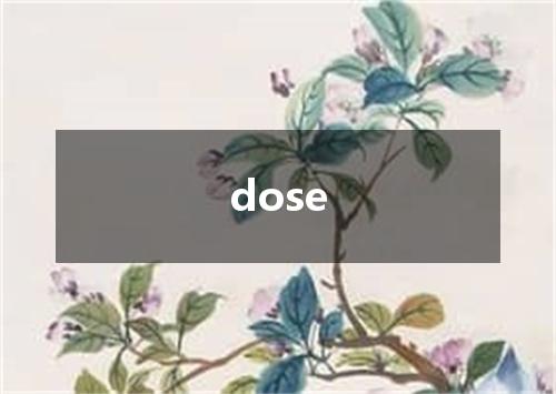 dose是什么意思