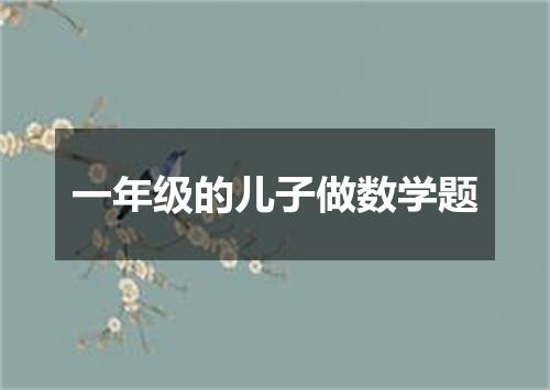 一年级的儿子做数学题
